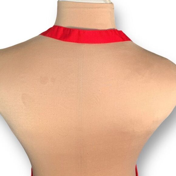 Starbucks Christmas Red Barista Full Apron Green Embroidered Logo Tie Back - Picture 7 of 15